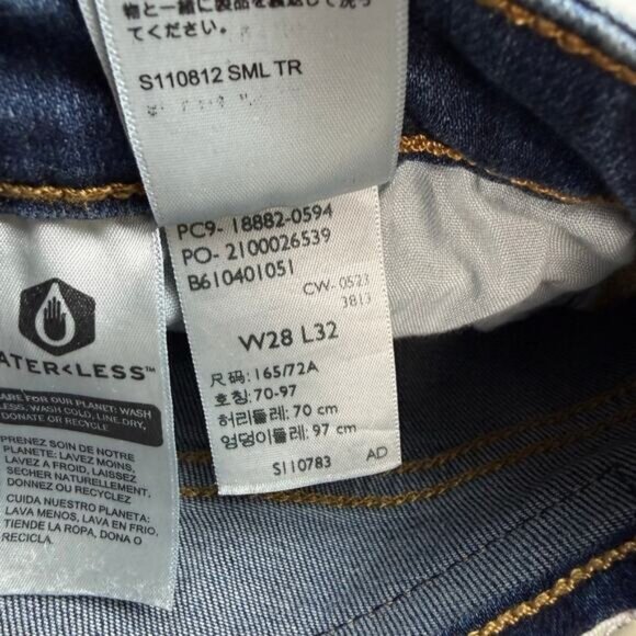 LEVI'S Premium 721 High-Rise Skinny Jeans Sz 28 Blue Wave Dark - Picture 6 of 9